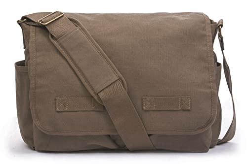 Image of Sweetbriar Classic Vintage Messenger Bag - Original Heavyweight Cotton Canvas Shoulder Bag with Upgraded Features