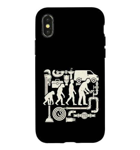 Plumber Evolution Pipefitter Plumbing Technician Case for iPhone X/XS