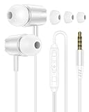 Wired Earbuds 3.5mm Jack with Mic, iPhone Earphones Wired for iPhone SE/6/6 Plus/6s/5/5s, HiFi Stereo Ear Buds in-Ear Headphones for Samsung Galaxy, Pixel 3a/2, Earbuds Wired with Cord for Moto/iPad