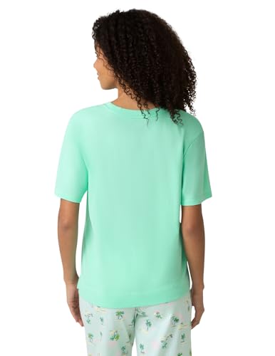 Image of HUE Women's Summer Vacation Pajama Separates, Soft, Whimsical Print Pjs with Tropical Beach Themes, Flip Flops, Cocktails