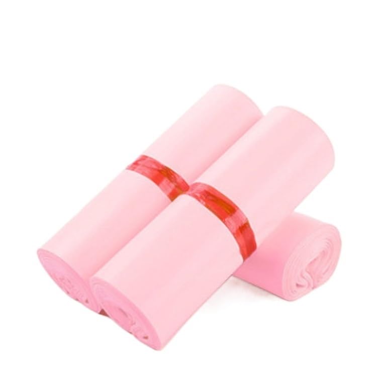 Buste per Spedizione 50 pezzi PE Poly Mailer Mailing Bag Express Box Abbigliamento T-shirt Busta Guanti in plastica Sacchetti adesivi for rifiuti (Color : Baby Pink, Size : 35x45cm)