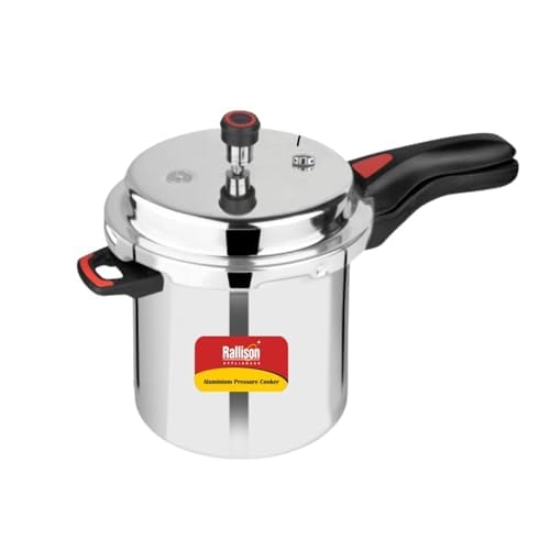 Rallison Appliances 10 Liter Aluminium Pressure Cooker Outer Lid Gas Stove Compatible 10 Liter Capacity for Healthy Cooking (Silver) (B0D9LM3GJP) Amazon Price History, Amazon Price Tracker