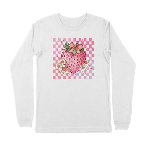 Cutesy Strawberry Kids Long Sleeve T-Shirt Youth