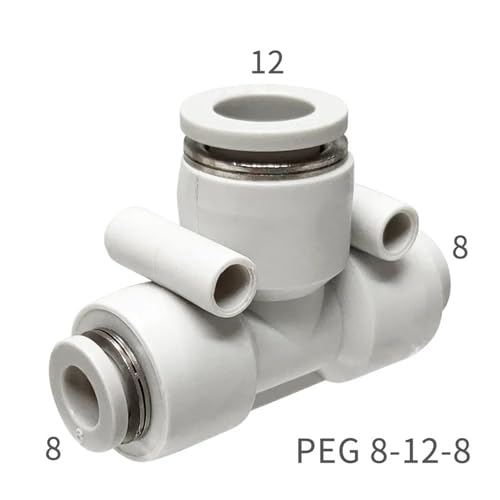 Conector en T reductor de tubo de 4mm a 12mm para sistemas de aire 4