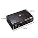 Leather Cash Collection Storage Box: PMG Graded Banknote Holder, Currency Organizer Paper Money Holders for Collectors (Black)