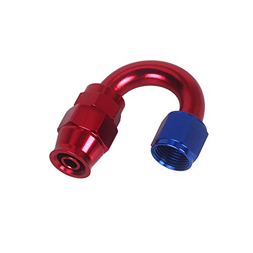 RuleaxAsi AN8 180 graus reto stealth vermelho teflon mangueira