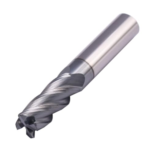 Image of 3 /8 inch 4 Flute Solid Carbide End Mill - .030 inch Corner Radius, AlTiN Coated | 35 Helix, 3 /8 inch Cutting Dia, 3 /8 inch Shank Dia, 1 inch LOC, 2-1 /2 inch OAL For Milling Alloy Steel, Cast Iron, Copper
