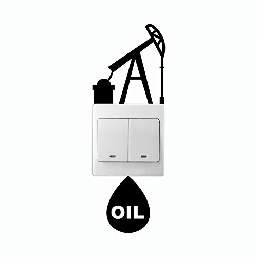 Zemn Pegatina Creative Save The Energy Vinyl Light Switch Sticker Etiqueta De La Pared De La Historieta Decoración para El Hogar 2 Piezas