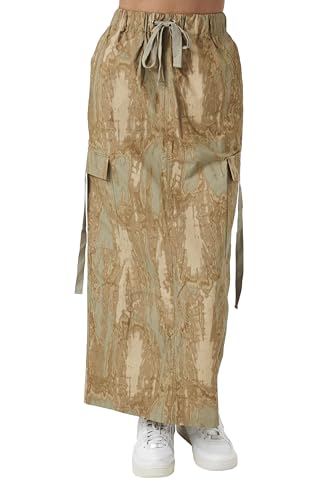 Forever 21 Women's Abstract Print Cargo Maxi Skirt2