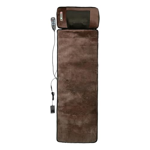 Colchoneta Masaje Cuerpo Completo | Manta Masajeador Cuerpo Entero Con Calefactado&Vibración | Estera Cojin Masajeador Plegable 9 Modos | Para Mujer Espalda, Piernas Cuello Masaje, Mando Distancia