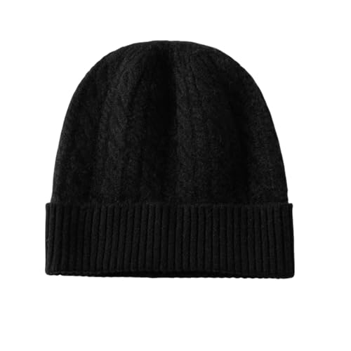 Bonnet tricoté à la mode avec mailles torsadées isolantes d'hiver