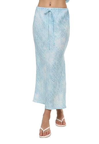 Jupe 100 % lin pour femme Amazhiyu en maille légère premium