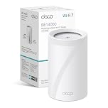 TP-Link Deco BE68 BE14000 Tri-Band 7 Router,AI Roaming Router,Mesh System with MLO,Gigabit Ports,Extender Booster,VPN Encryption WiFi Booster,APP Control,Google Home,Alexa