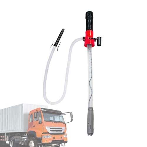 Bomba de batería portátil – Bomba de batería portátil, bomba de sifón transparente alimentada por batería | Bomba manual Theria y boquilla Quick Stop para trasvase de agua, para