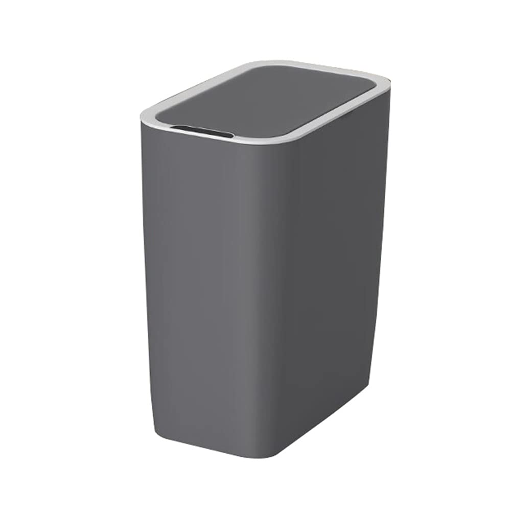 Non-contact Trash Can, Intelligent Automatic Sensing Household Electric Belt Cover 8L Capacity Sealed and Waterproof Design Bathroom Sanitary Bucket(Grey)