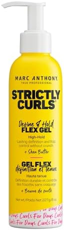 Marc Anthony Define & Hold Flex Hair Styling Gel, Strictly Curls - Medium to Coarse Curls - High Hold, Long-Lasting Frizz Control & Added Shine with Shea Butter - Anti-Frizz Hair Products for Women