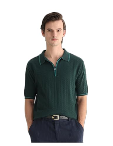 Image of Rare Rabbit Regular fit Textured Polo