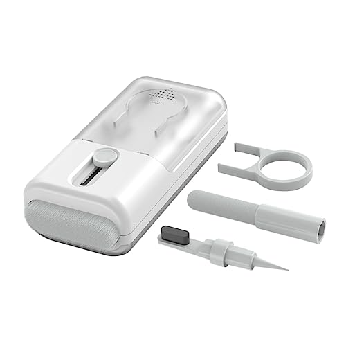 Levemolo 1set Earphone Cleaner Kit Multifunctional Cleaning Cloth and Keycap Puller Deep Cleaning Brush for Headphones Earbuds and Keyboards Soft Bristles and Telescopic Design for Stubborn