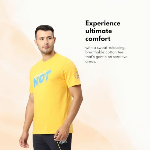 Image of playR Men's Graphic Print Regular Fit CSK Definitely Not Tee