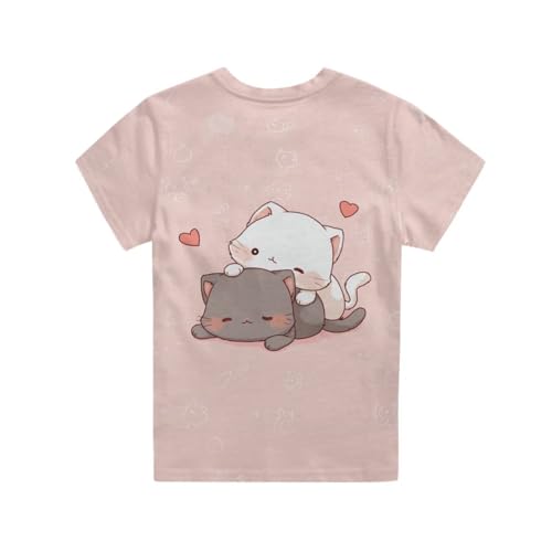 Image of WELLFLYHOM Kids Tshirts Girls Boys Short Sleeve Crewneck Tees Shirts Casual Sport Pullover Tops Size 3-16 Years