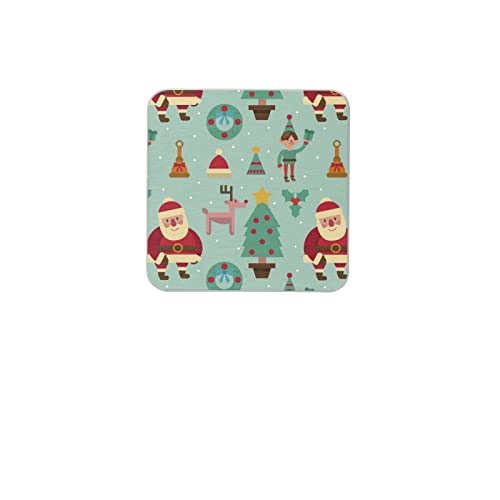 Huimin Lot de 6 dessous de verre carrés en diatomite pour décoration de Noël - 10 x 10 cm Cover