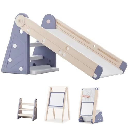 4-in-1 Kleinkinder-Rutsche, umbaubar zu Trittleiter, Tafel, Magnettafel, Kinderrutsche