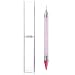 Onwon Dual-Ended Nail Rhinestone Picker Wax Silicone Tip Pencil Pick Up Applicator Dual Tips Dotting Pen Beads Gems Crystals Studs Picker with Acrylic Handle Manicure Nail Art Tool Pink