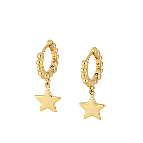 Boucles d'oreilles cerceau pentagramme en argent S925, le cadeau idéal pour elle