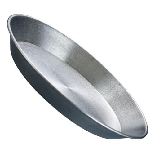 LALADEFIEE Bandeja para Horno Redonda de Acero Inoxidable Resistente y Reutilizable Bandeja para Pizza Fácil de Limpiar y Duradera para Repostería y Cocina Familiar