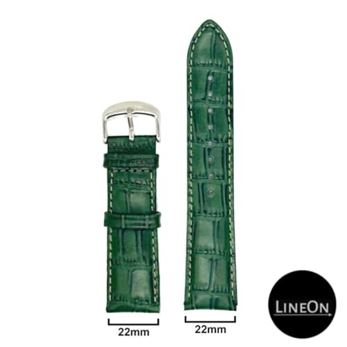 Image of Lineon Half Padded Premium Leather Mens & Womens Watch Strap For Branded Watches Compitable with Titan, Timex, Casio, Sonata and All premium Watches Tool and Pins Include