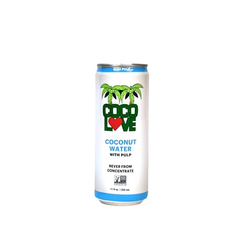 CocoLove 100% Coconut Water with Pulp | 11 Fl Oz - 325 mL (12 Pack)