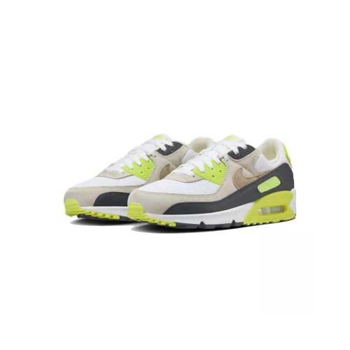 Nike Air Max 90 Men's Shoes (DM0029-107, White/Cyber/Dark Smoke Grey/Khaki) Size 7.52