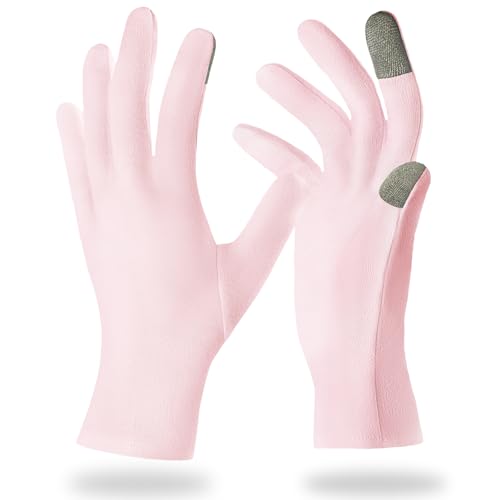 BUTBU Lot de 5 paires de gants Hydratants en coton, Gants pour Écran Tactile pour femme et homme, Gloves de Protection Contre l'eczéma, pour eczéma peau...