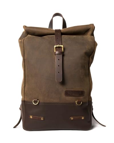 Trip Machine Company Leather Motorcycle Backpack Pannier, Dark Brown - Image 2