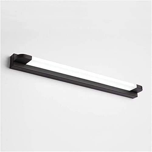 Applique Salle de Bain LED Miroir Noir | Luminaire Mural Maquillage Lumière Chaude 76cm