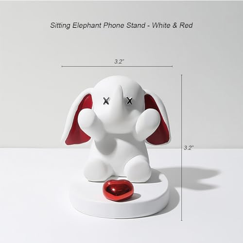 Image of Paimuni Phone Stand Desk Accessories Resin Elephant Figurines Home Decor Decorative Tabletop Ornaments Cute Phone Holder