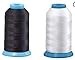 Set of 2 Huge Bobbin Thread for Sewing and Embroidery Machine 1 Black and 1 White 5500 Yards Each - Polyester - Embroidex - 90 Weight
