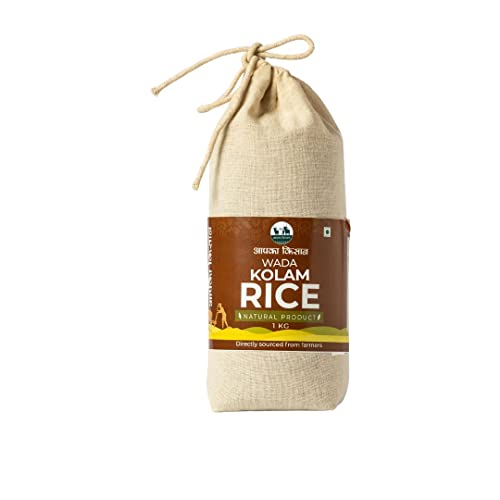 Image of Apka Kisan Wada Kolam Rice | Premium Medium Grain Lachkari Rice | Non-Sticky, Fluffy & Aromatic | Easy to Digest | Daily Use Rice (1Kg)