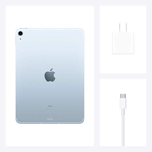 Image of Apple iPad Air 4-256GB - WiFi + Cellular - Sky Blue (Renewed Premium)