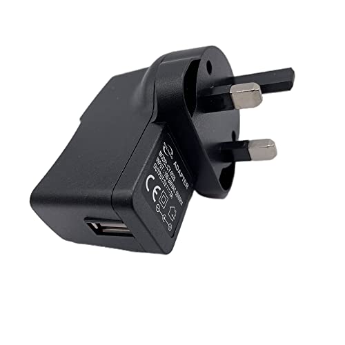 Multibao USB Power Adapter, UK Mains Charger, 5V 2A USB Plug, 5V 2A UK 3 Pin USB Charger Wall Plug Power Adapter for Tablet PC Ebook Reader, USB Fan, Mirror Lights