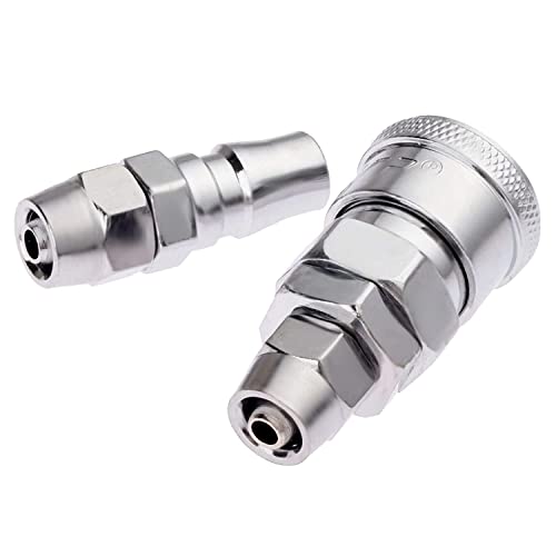 Image of (QRC) Pneumatic Fittings Air Line Hose Compressor Connector Quick Release Coupler Air Line Fittings for Air Line Hose (SP20 + PP20)