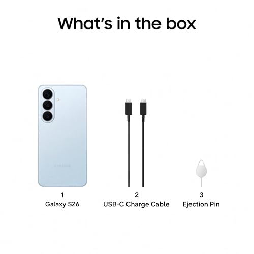 Image of Samsung Galaxy S26 5G (Sky Blue, 12GB RAM, 256GB Storage) with Other Offers