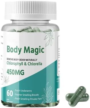 Miniatura 2 de Body Magic Cápsulas de clorofila  Elimina el olor corporal naturalmente  60 cápsulas 450 mg (paquete de 1)