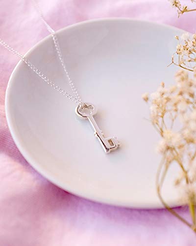 Boma Jewelry Sterling Silver Key Pendant Necklace, 18 Inches3