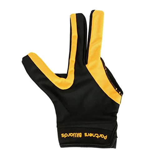 Lljsszr Premium Quality Pool Cue Glove for Right-Handed Players, Yellow Black, as described