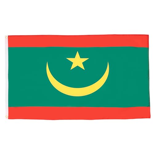 AZ FLAG - Drapeau Mauritanie ancien - 150x90 cm - Drapeau Mauritanien 100% Polyester Avec Oeillets Métalliques Intégrés - Pavillon 110 g