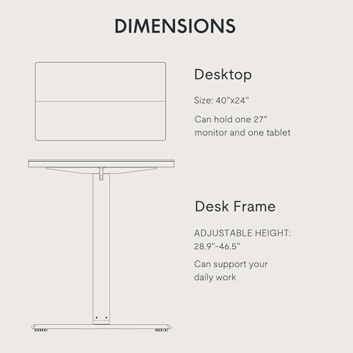 Image of FLEXISPOT 40x24 Inch Electric Height Adjustable Standing Desk for Home & Office, Splice Board Desk for Computer Workstation, Study, or Creative Setup, Maple