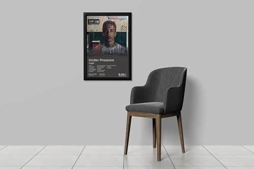 Image of BLINKART logic - Under Pressure Wall Photo Frames | Wall Art for Bedroom, Living Room, Studio or Office | Album Cover Print with Spotify Song Link QR Code | Gift for Fans - 8x12 In