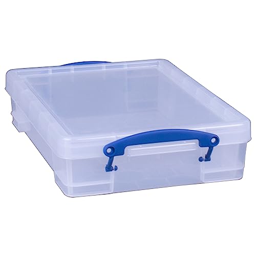Really Useful 395 x 255 x 80mm 4L Box for A4 Paper - Clear