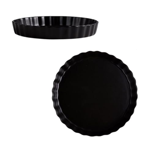 Plato sushi cerámico redondo 10 pulgadas negro miniatura 1